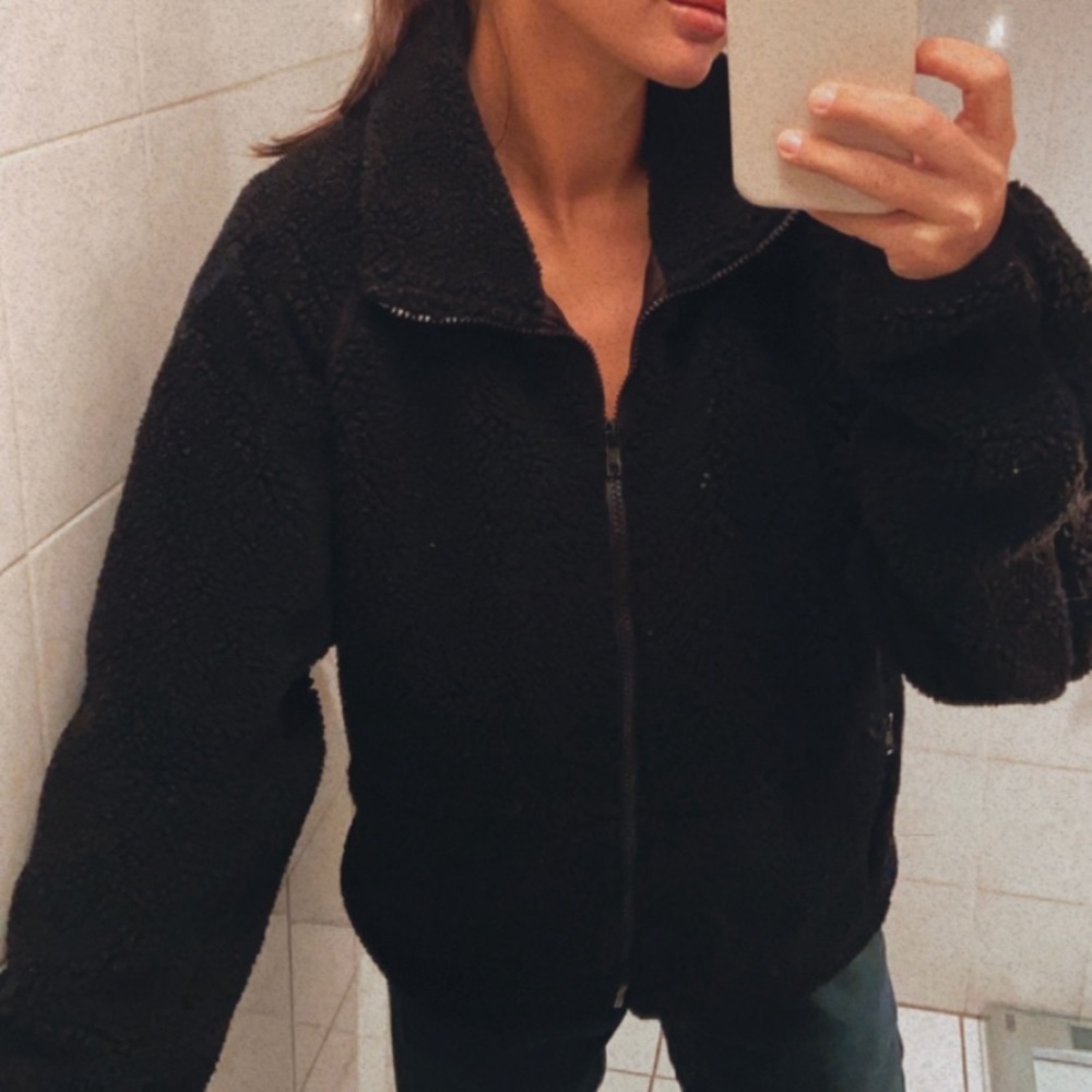 John Galt Brandy Melville Blck Sherpa Teddy Jacket